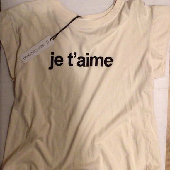 NEW! Self Contrast Je t aime tee - Picture 3 of 5